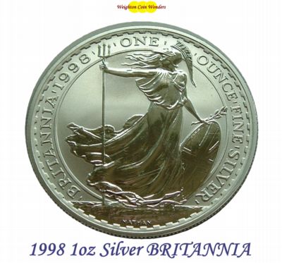 1998 1oz Silver BRITANNIA - Click Image to Close